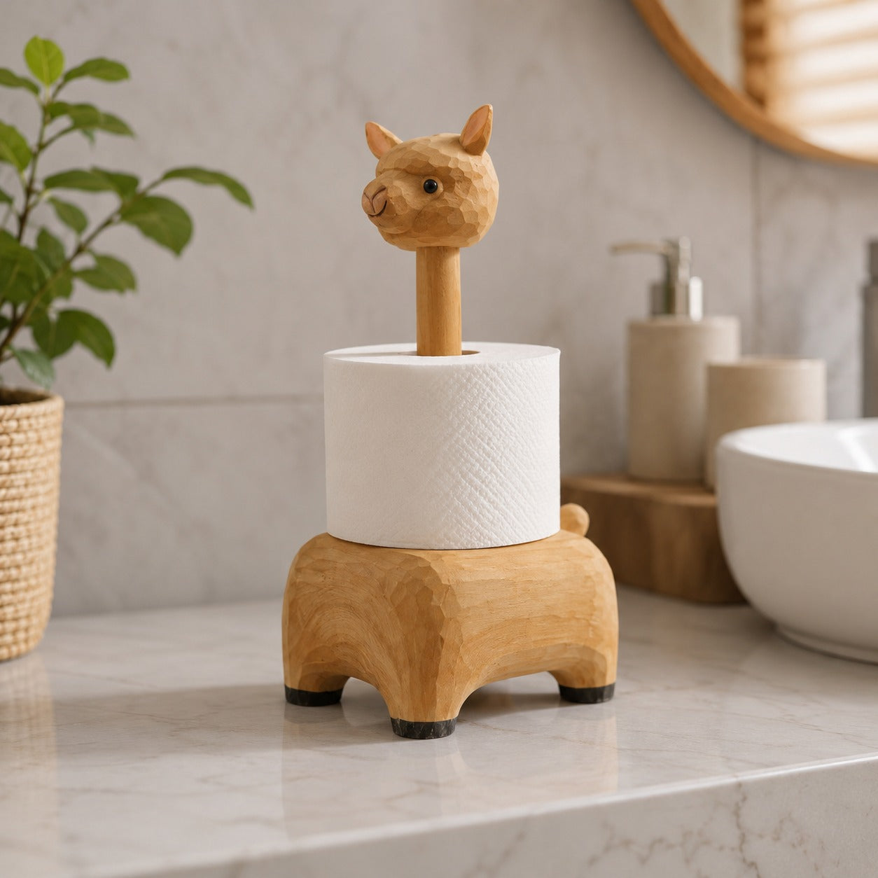 Happy Elephant Deer Toilet Paper Holder