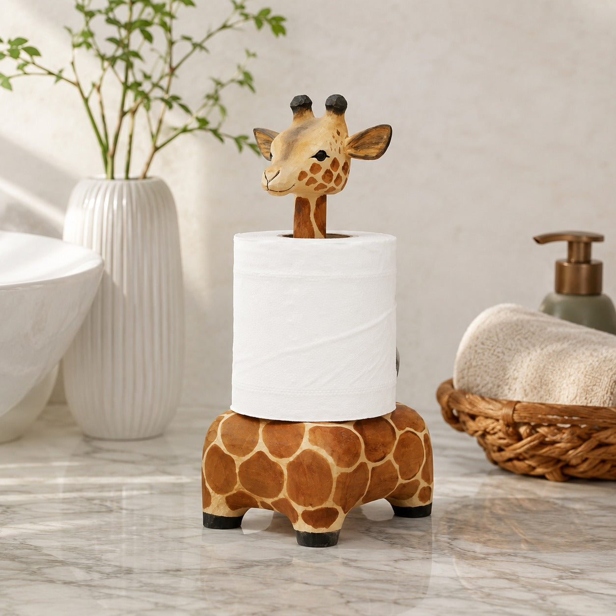 Happy Elephant Deer Toilet Paper Holder