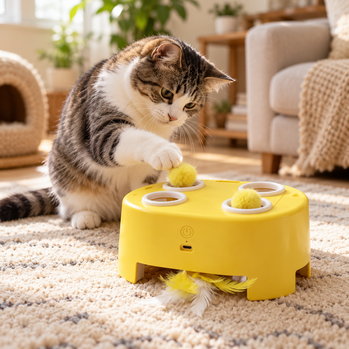Cheese Chase Interactive Cat Toy