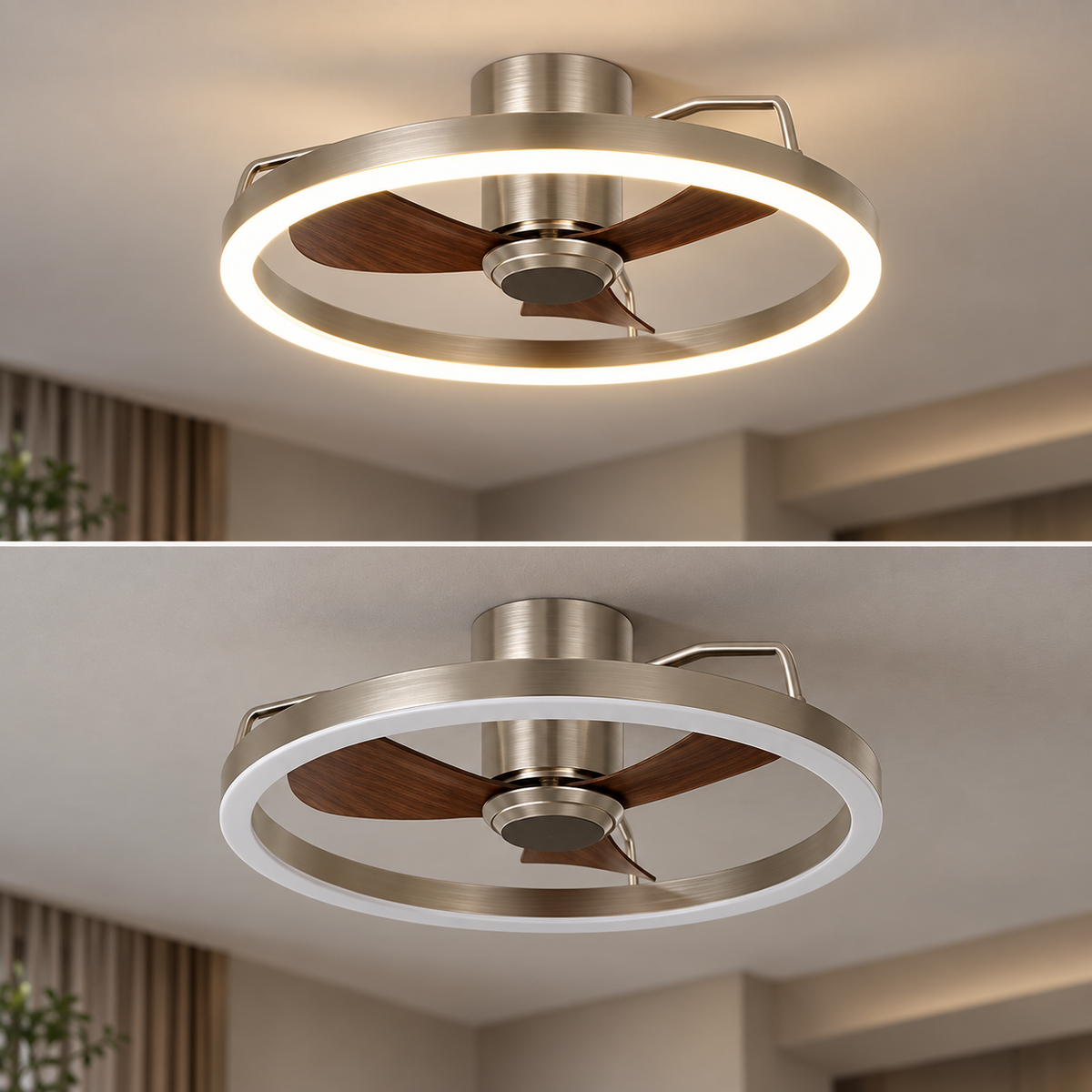 Ring Glow Retractable Blade Fan