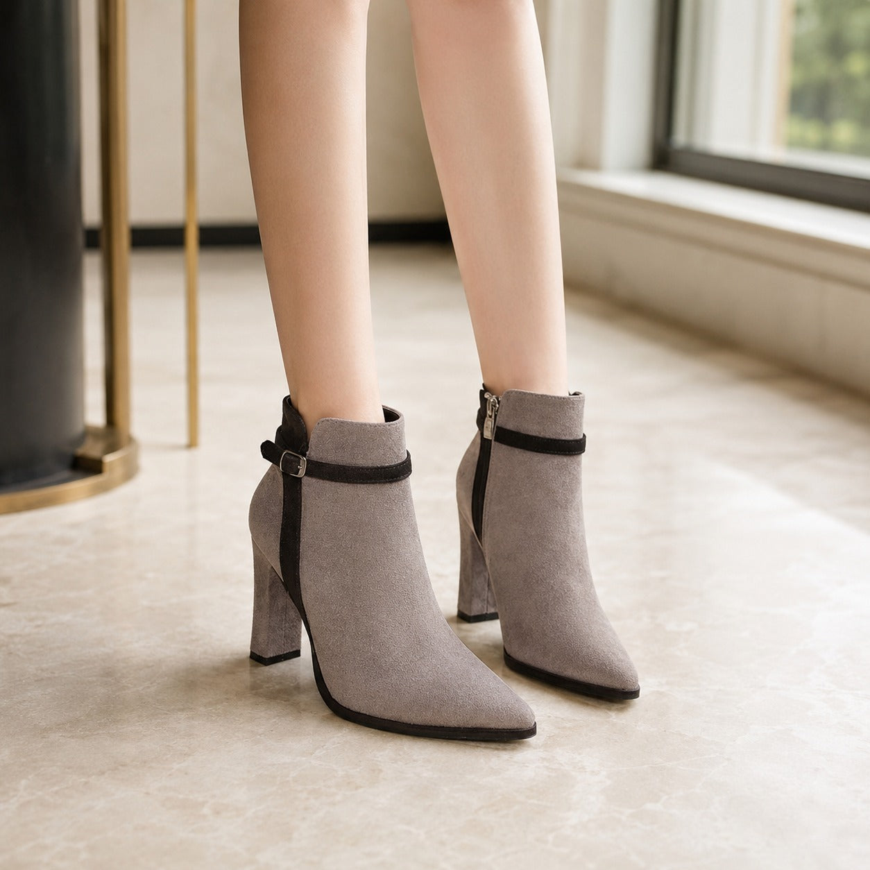 Chelsea English Modern Thick High Heels Women Boots