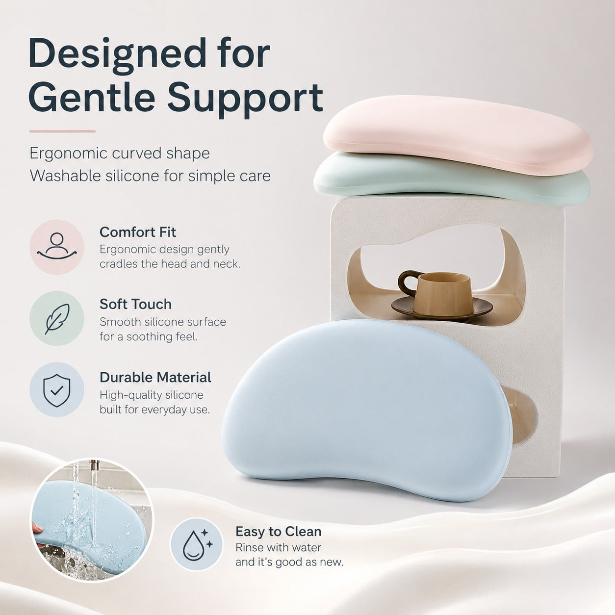Baby Hug Memory Foam Infant Nap Support Pillow