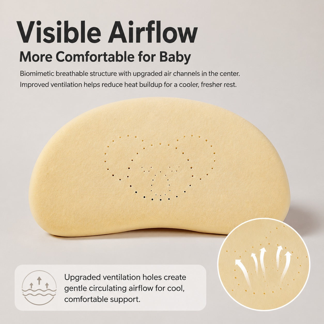Baby Hug Memory Foam Infant Nap Support Pillow