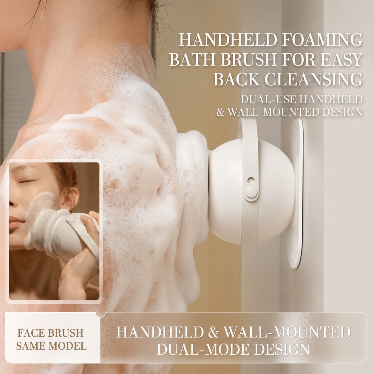 Glide & Scrub Automatic Rotating Shower Body Scrubber