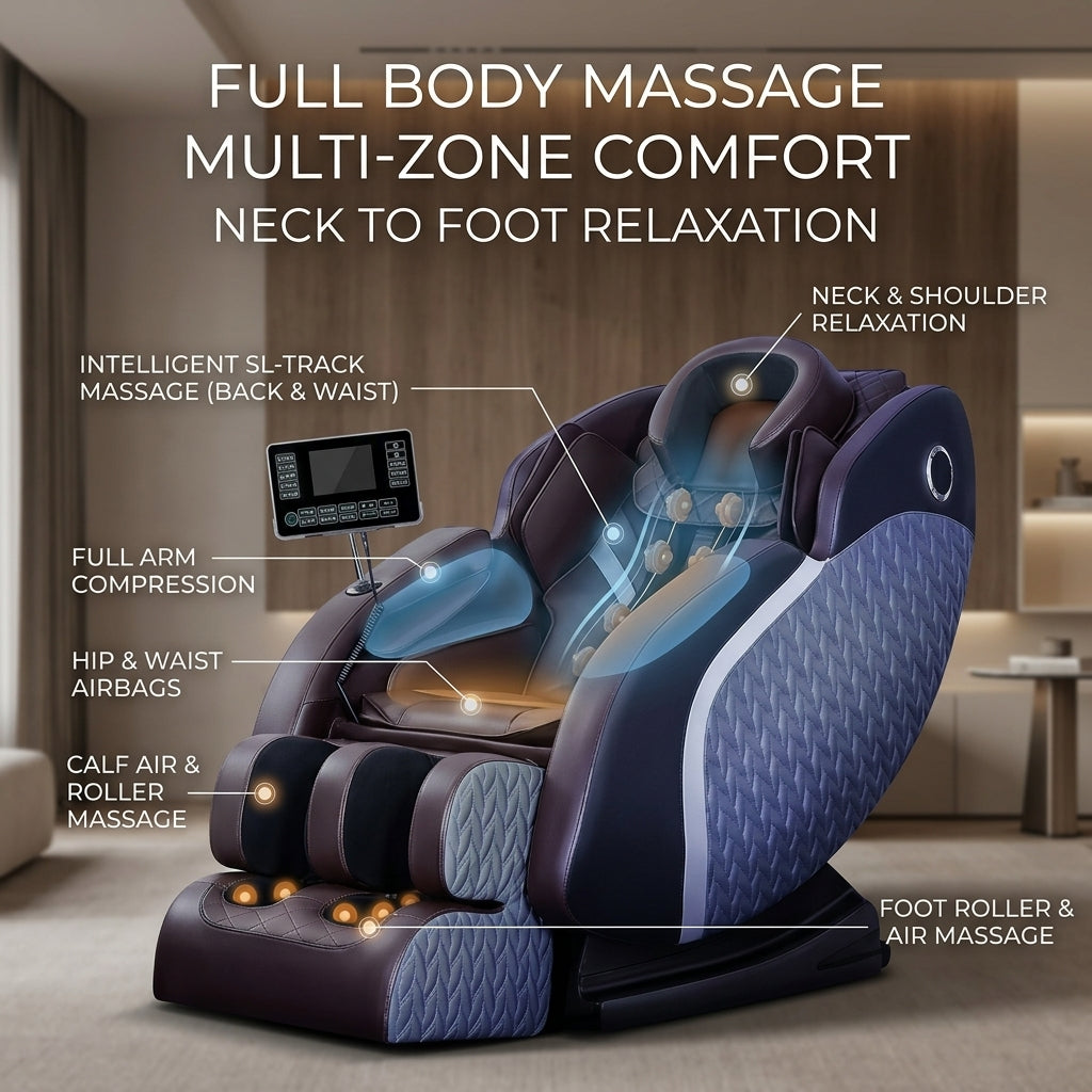 Full Reset 4D Zero Gravity Full Body Massage Chair Recliner