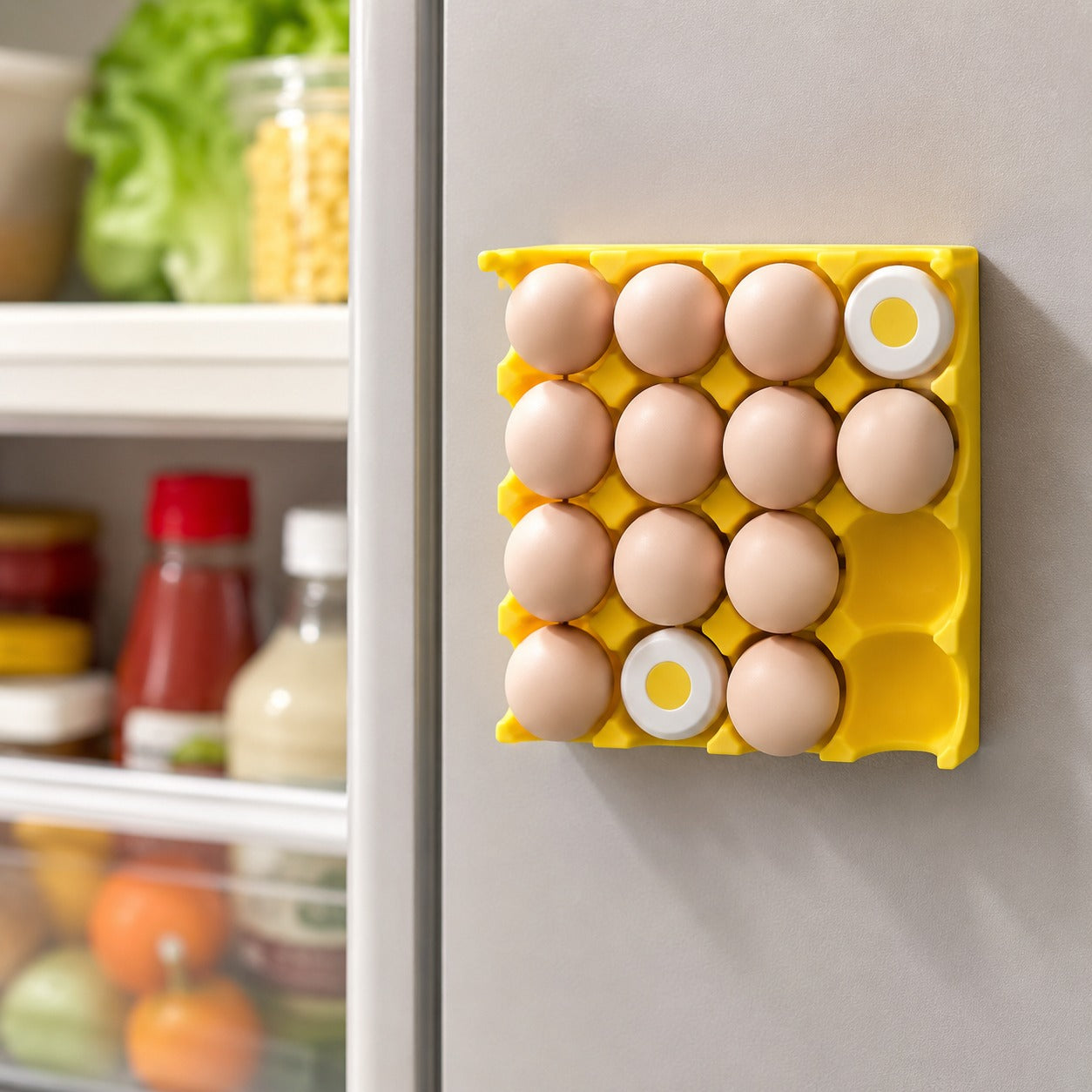 Magnetic Egg Carton Refrigerator Organizer