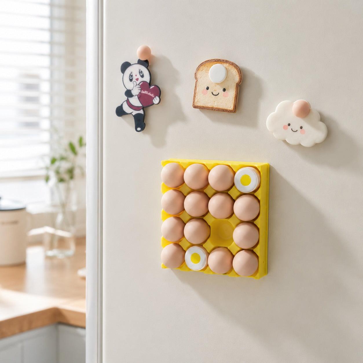 Magnetic Egg Carton Refrigerator Organizer