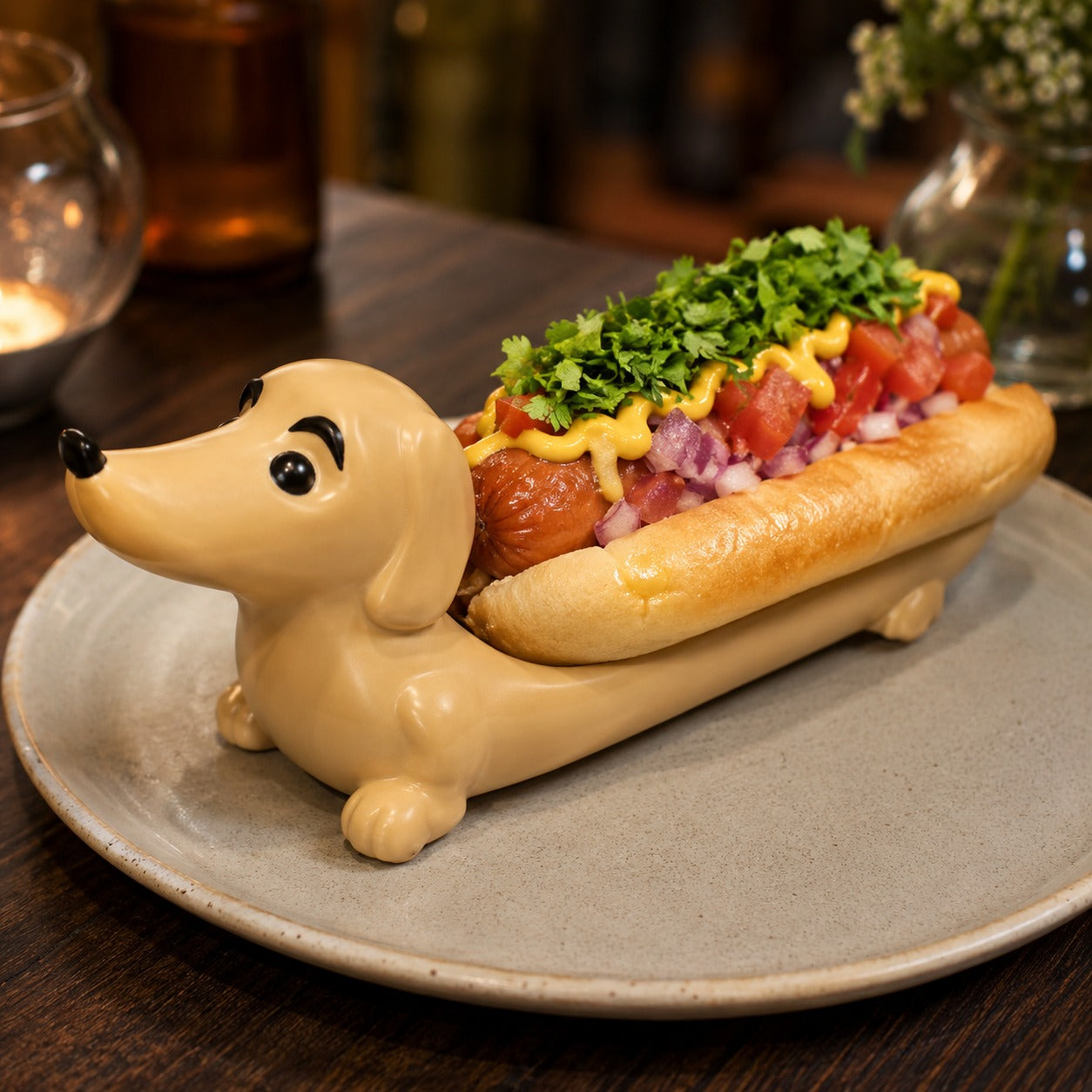 Dachshund Hot Dog Serving Plate