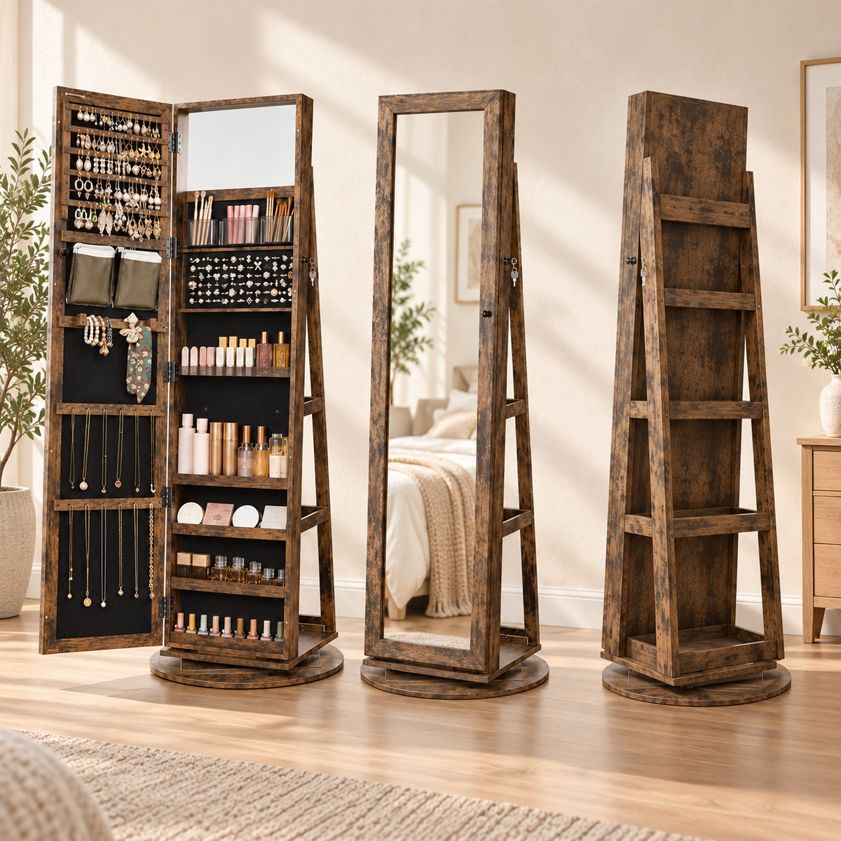 One Spin Away Full Length Jewelry Cabinet