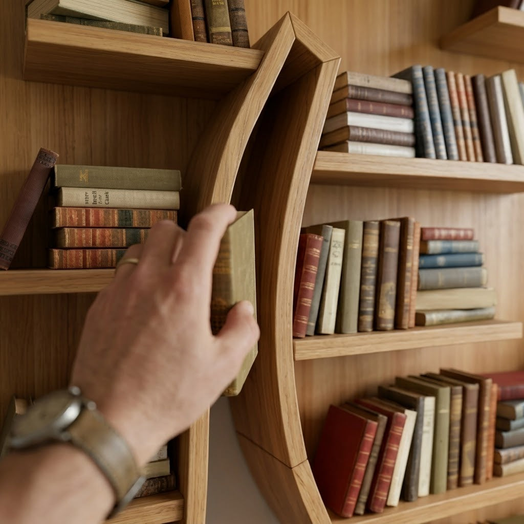 Mindshelf Face Silhouette Decorative Wooden Bookcase Shelf