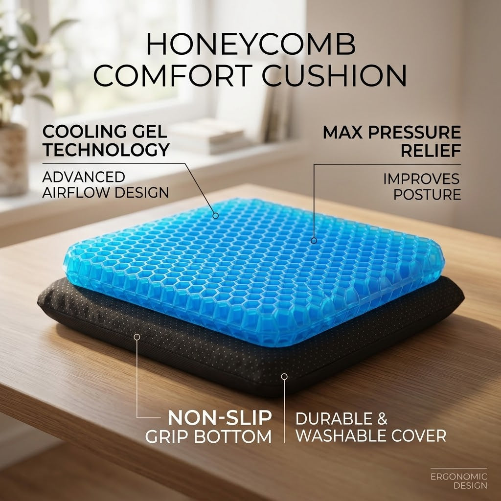 Non-Slip Breathable Gel Seat Cushion