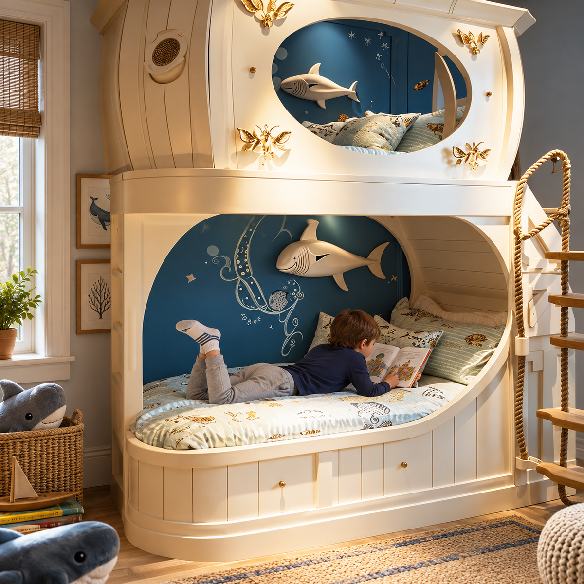 Undersea Voyage Shark Kids Bunk Bed