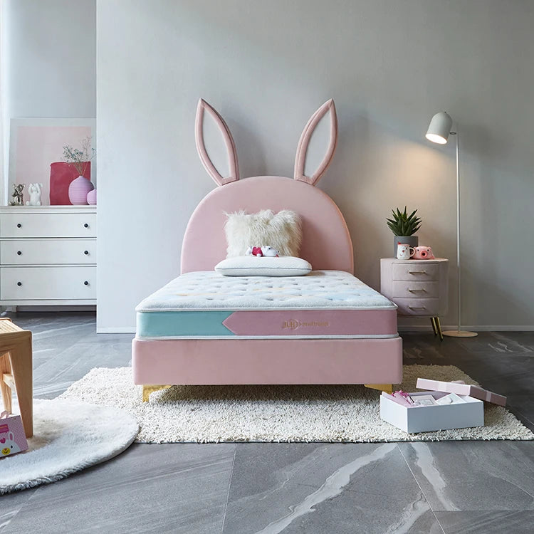 Rabbit Ears Pink Cute Kids Bed