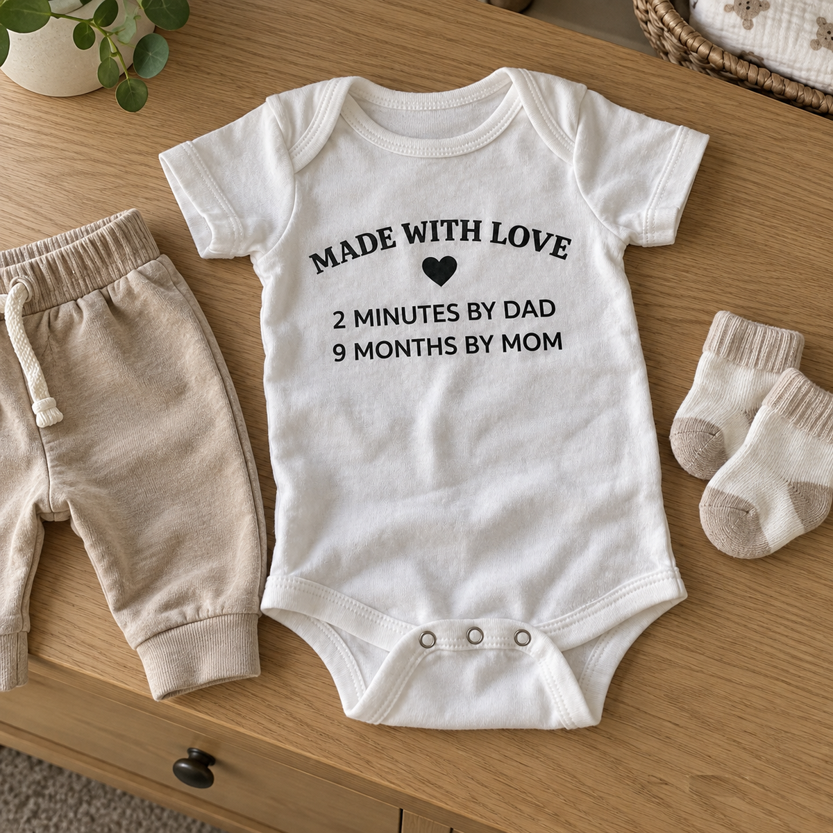 Made with Love Baby Onesie