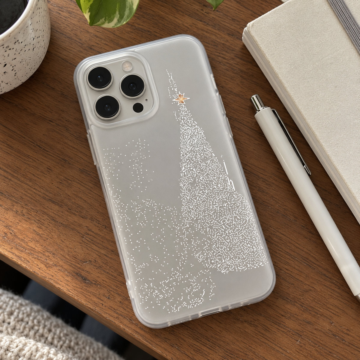Snowy Christmas Tree iPhone Case