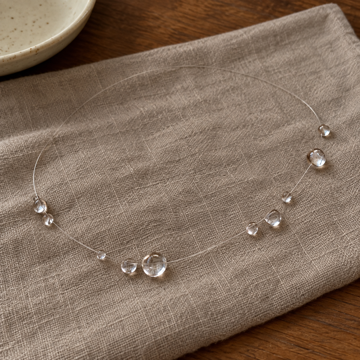 Melting Ice Floating Pendant Necklace