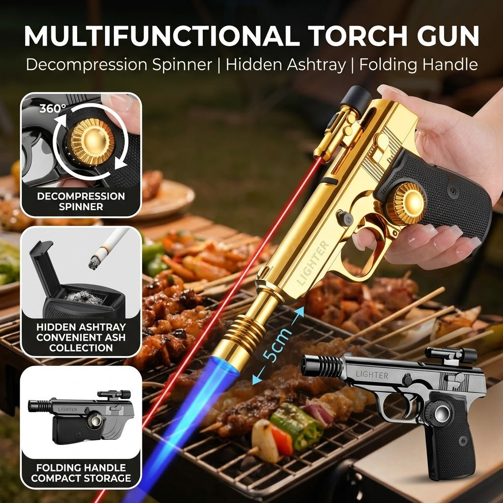 Magnum Tactical Gun-Shape Jet Flame Windproof Lighter