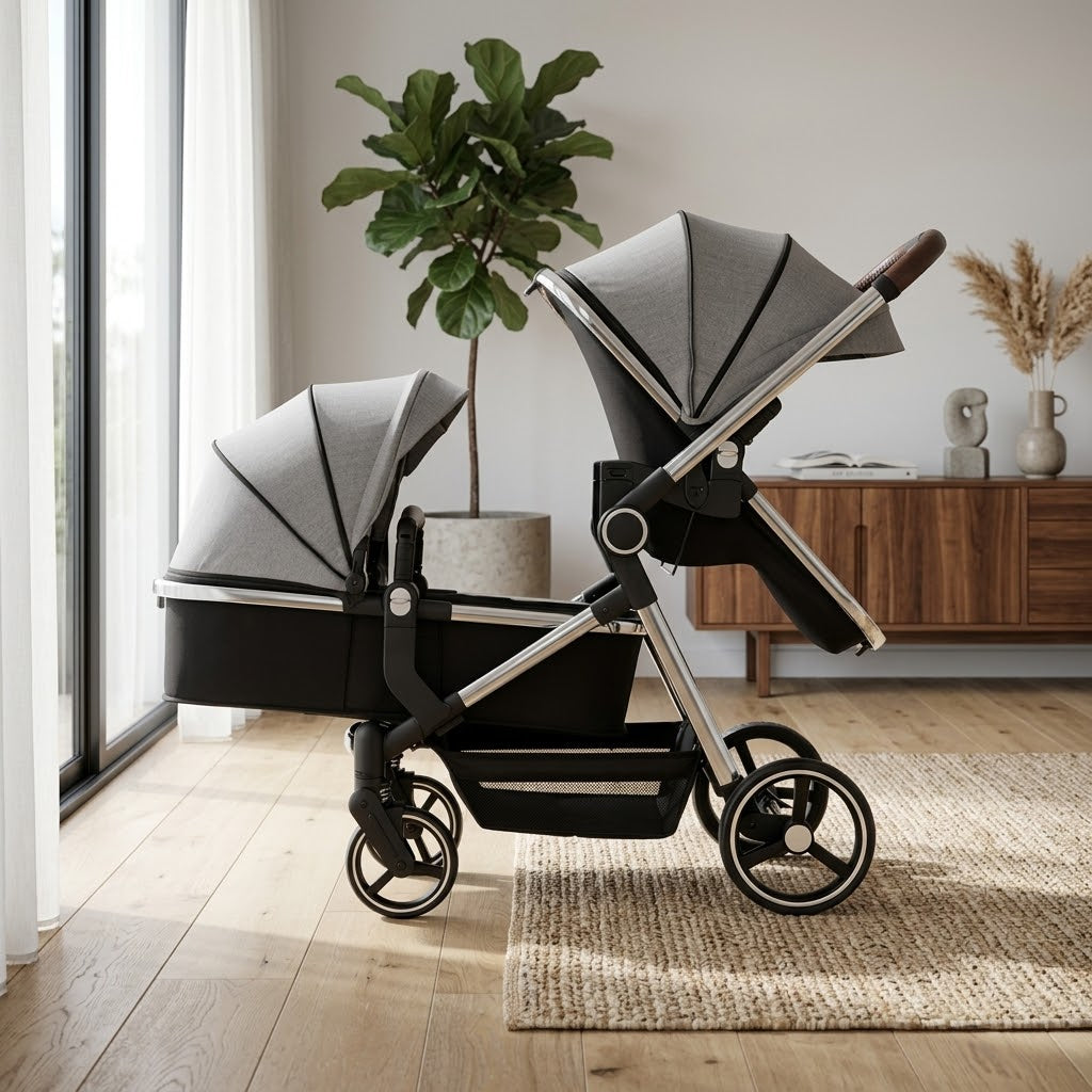 Lightweight Japanese Style Twin Baby Stroller