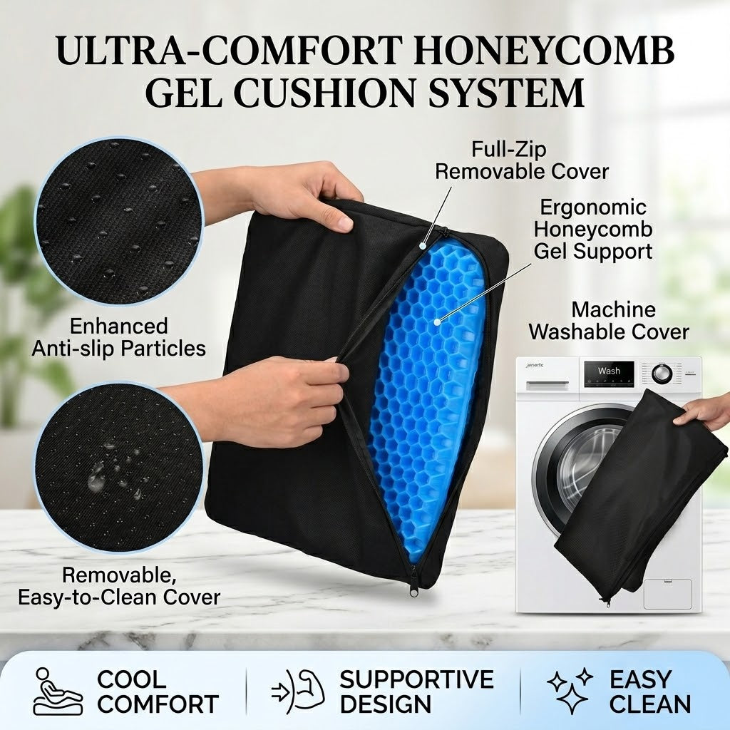 Non-Slip Breathable Gel Seat Cushion