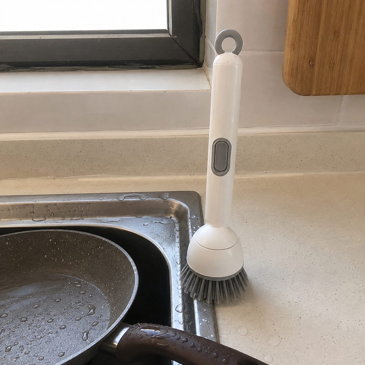 Pump & Scrub Soap-Dispensing Brush