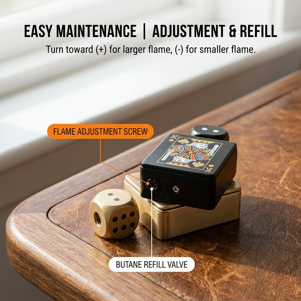 Rotating Dice Card Jet Lighter