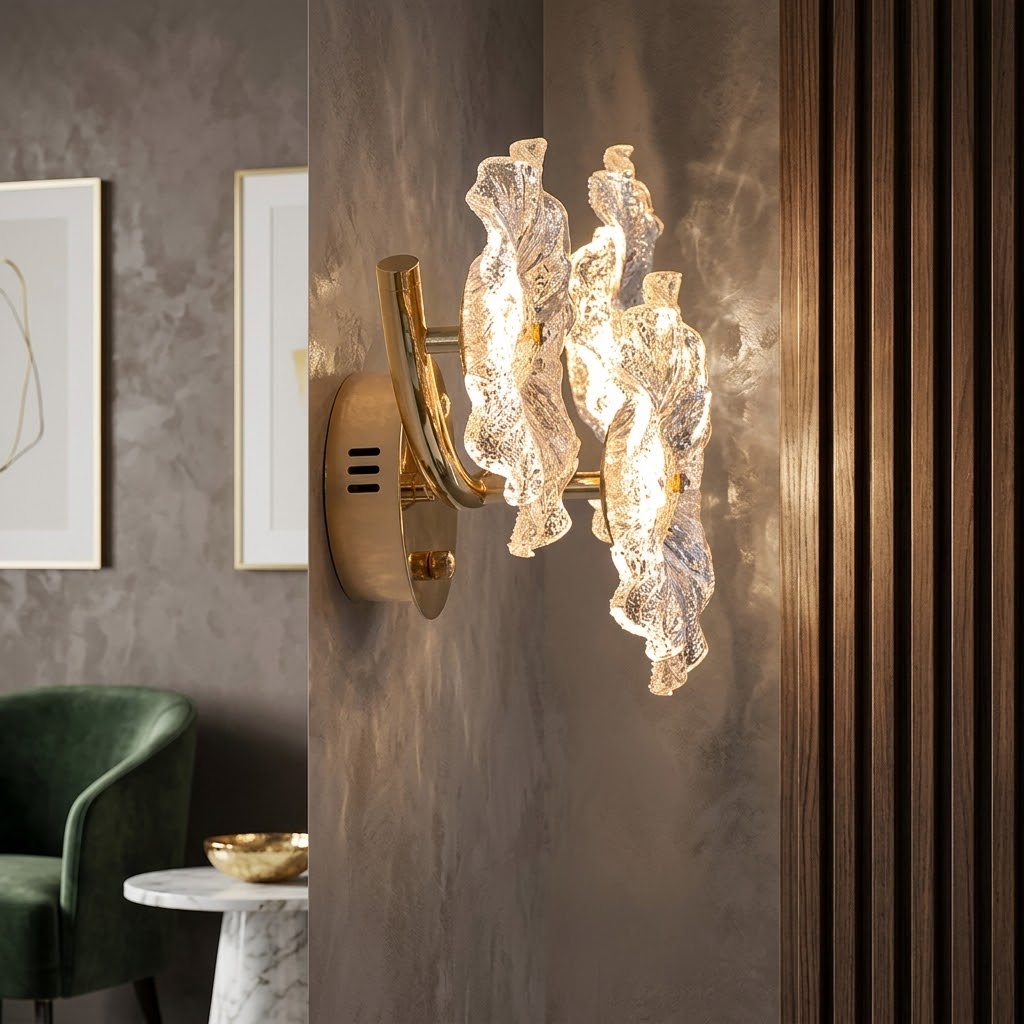 Bloom Light Glass Flower Wall Lamp