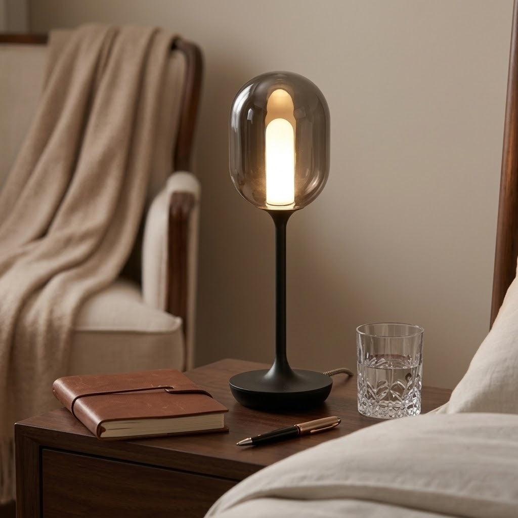 Oval Glow Glass LED Table Lamp