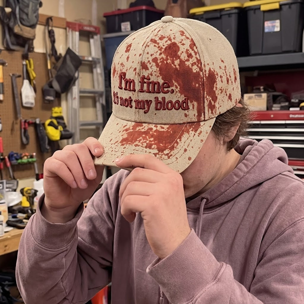 I'm Fine Not My Blood Funny Hat