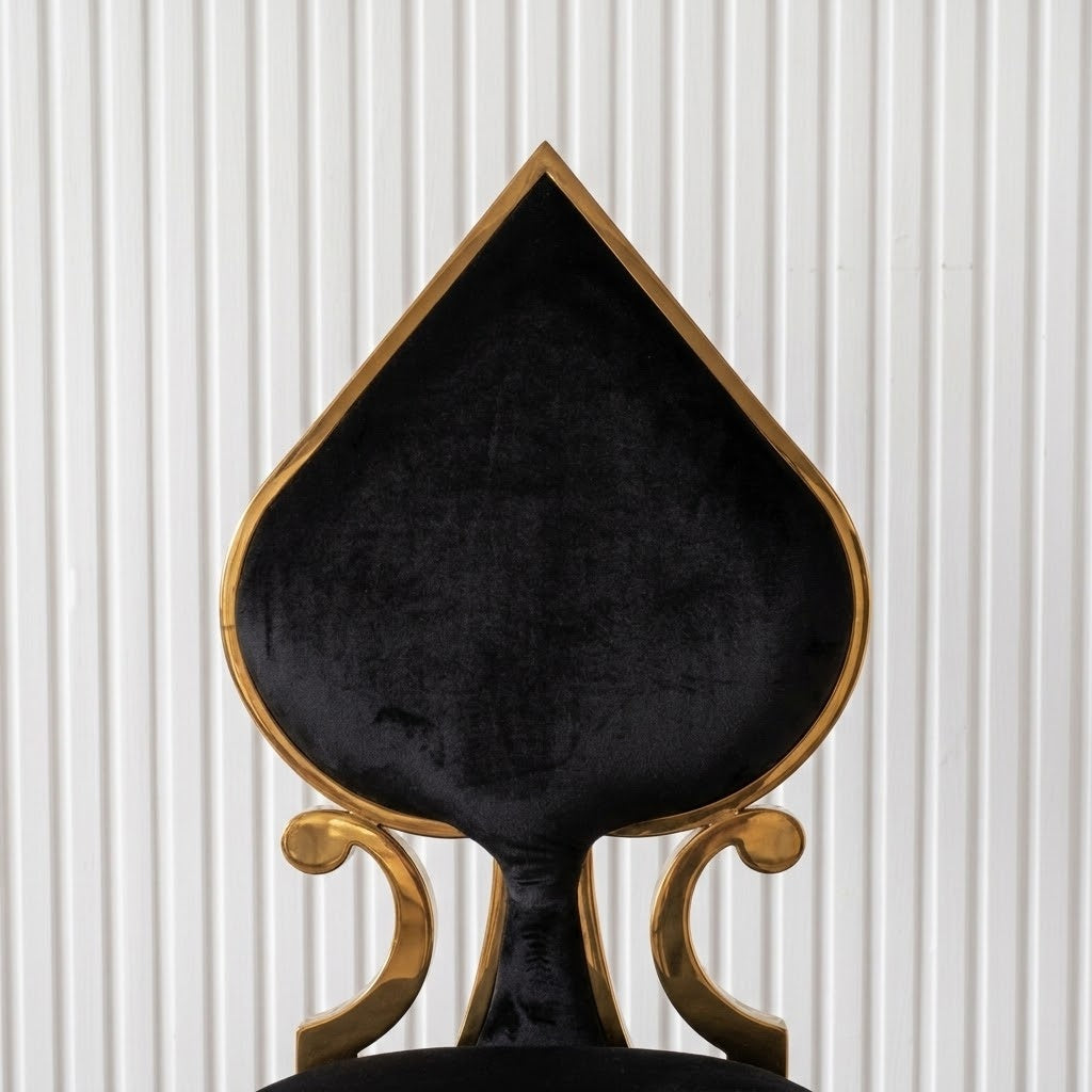 Luxury Stainless Steel Game Cards Dining Chair