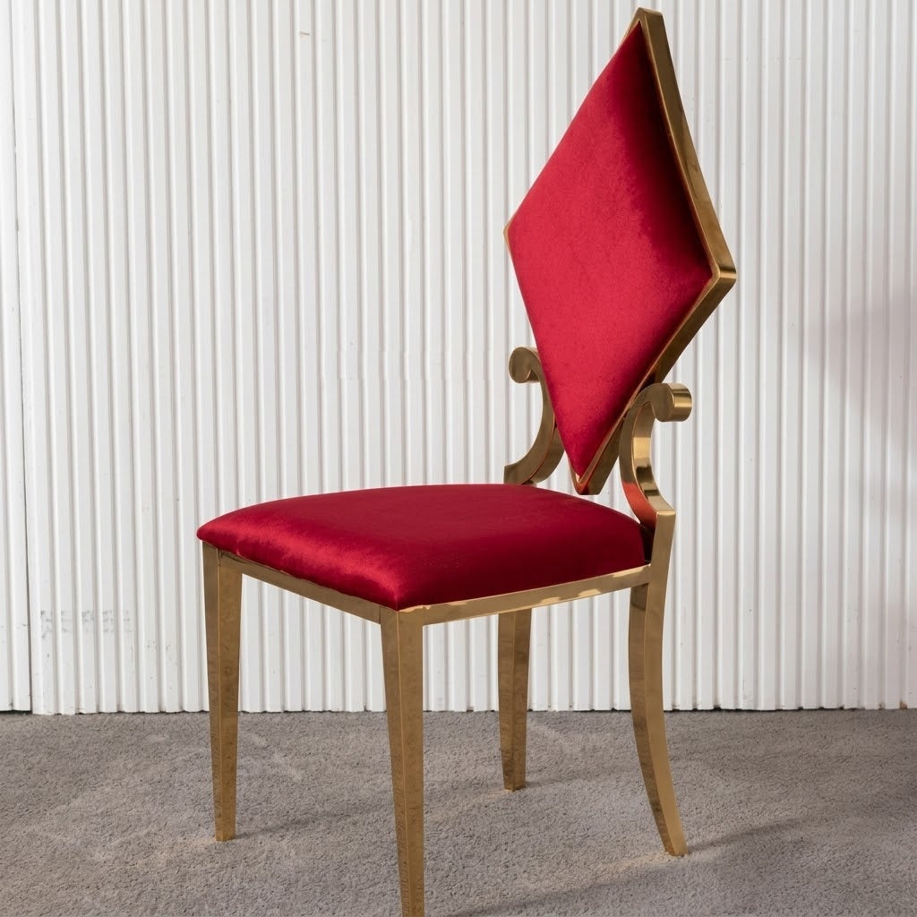 Luxury Stainless Steel Game Cards Dining Chair