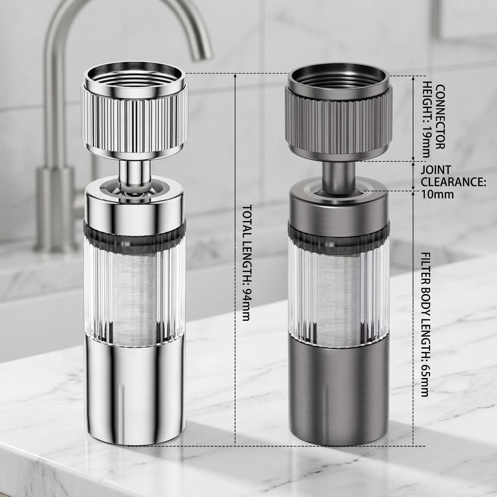 Multi-Angle Swivel Faucet Filter Adapter