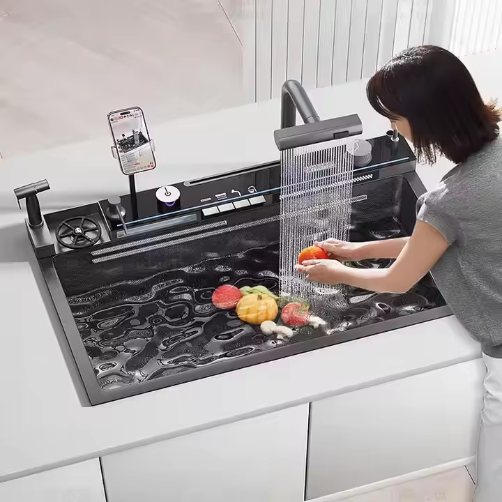 Waterfall Nano Piano Key Smart Kitchen Sink
