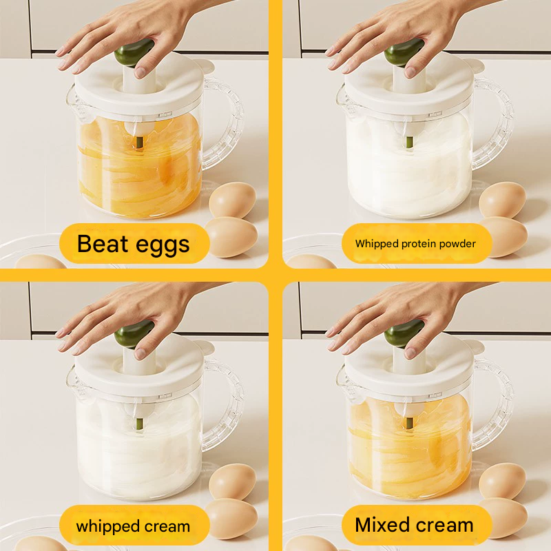 Ergonomic Handle Kitchen Egg Whisk Cup