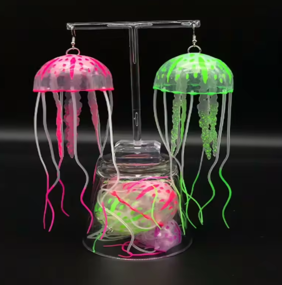 Dancing Jellyfish Long Tassel Earrings