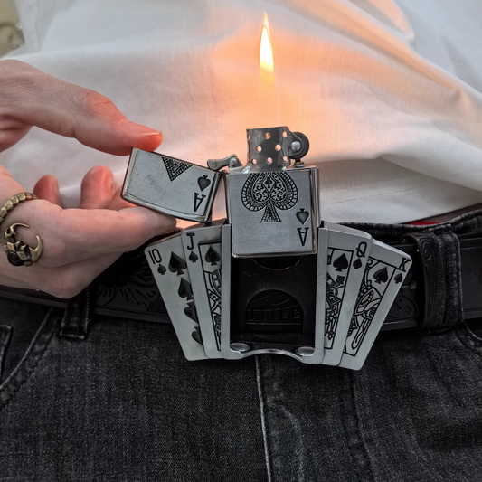 Kerosene Lighter Metal Buckle Belt