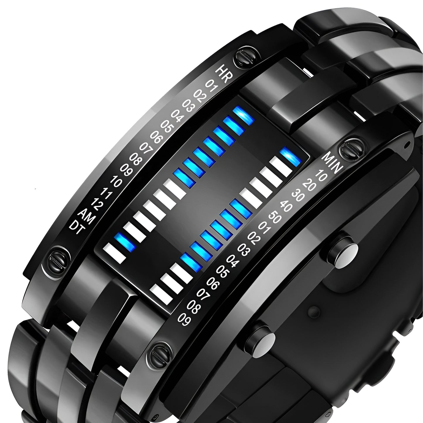 Steel Lava Binary Watch