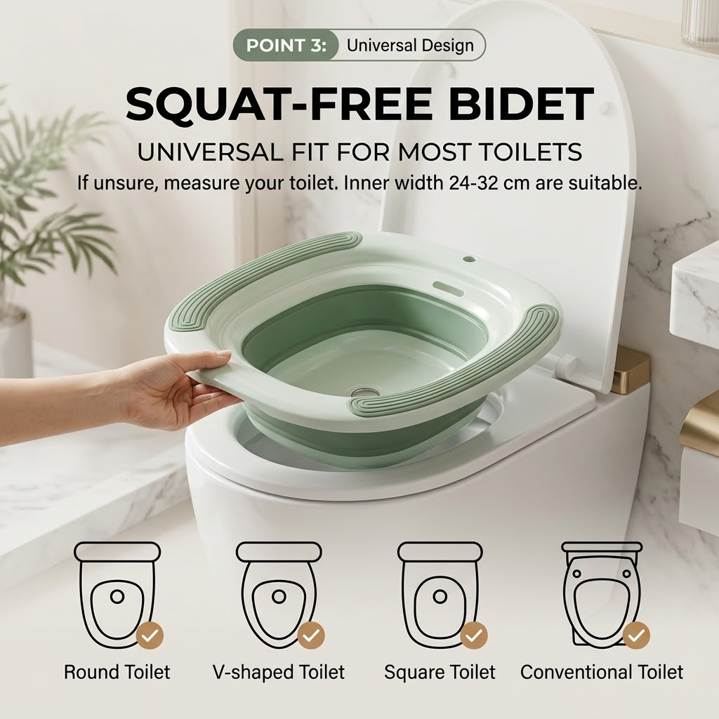 Personal Hygiene Foldable Sitz Bath Soak Care Basin