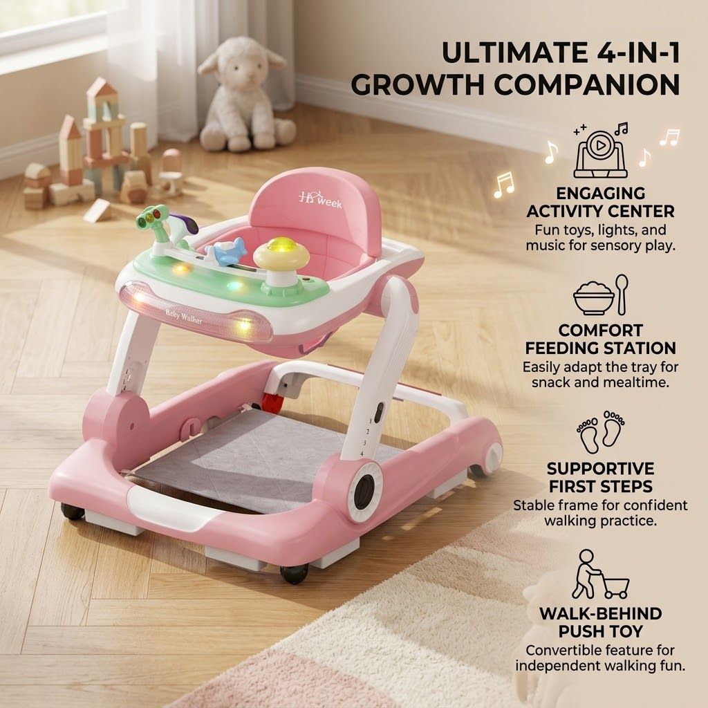 Multi Functional Anti Rollover Baby Walker