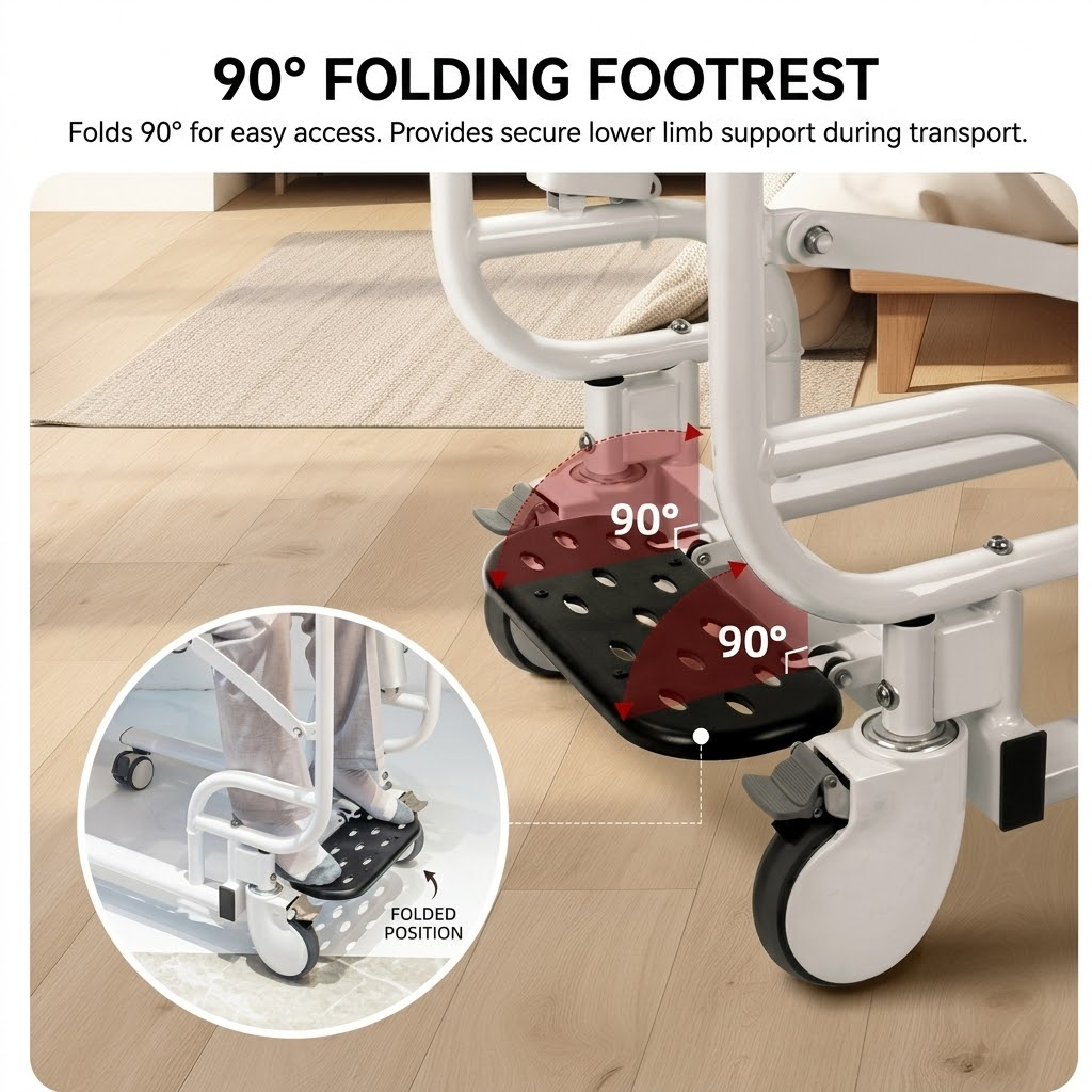Caregiver Electric Patient Transfer Commode Chair