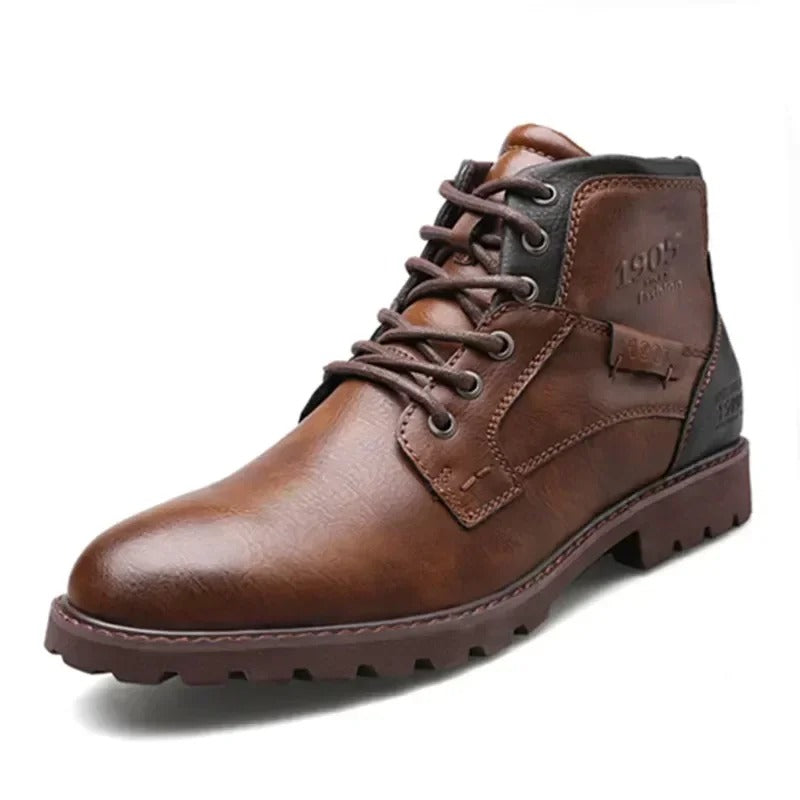 Fashion High-Cut Lace-up Vintage Style Men Winter Boots