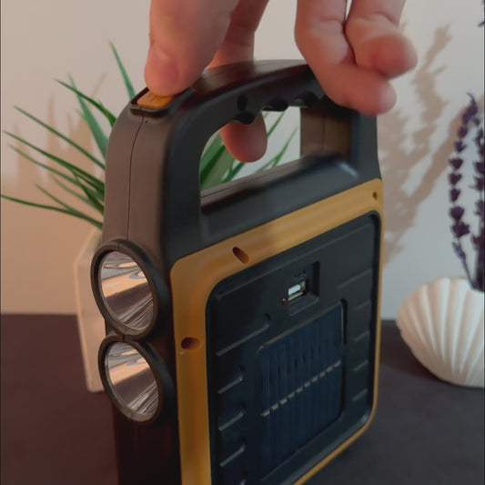 Solar USB Rechargeable Power Bank Camping Lantern