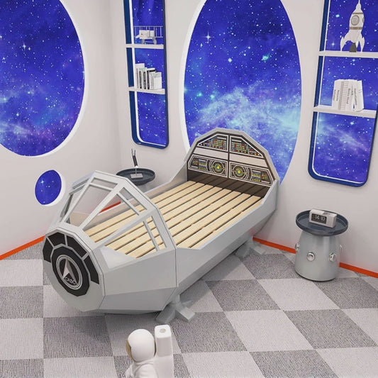 Spaceship Galaxy Adventure Wooden Kids Bed