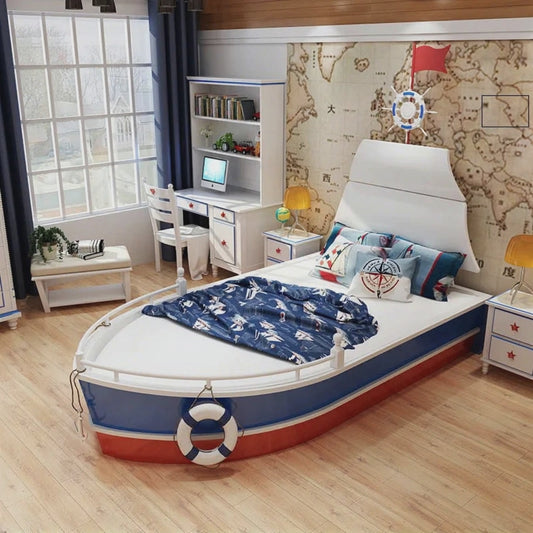 Sailor Ocean Adventure Wooden Boat Kids Bed