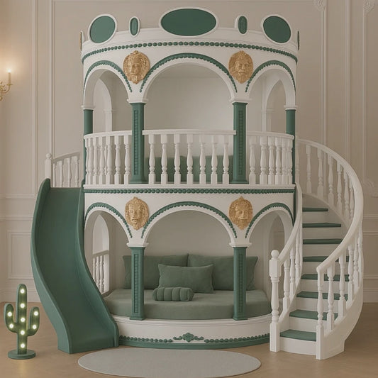 Dream Castle Majestic Slide Kids Bunk Bed