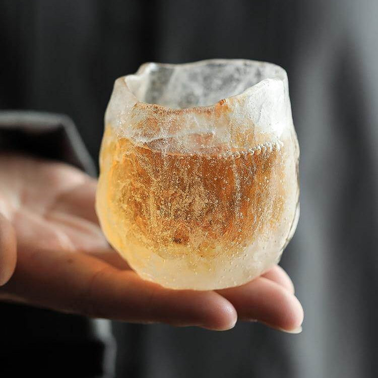 Ice Glaze Handmade Japanese Tea Cup