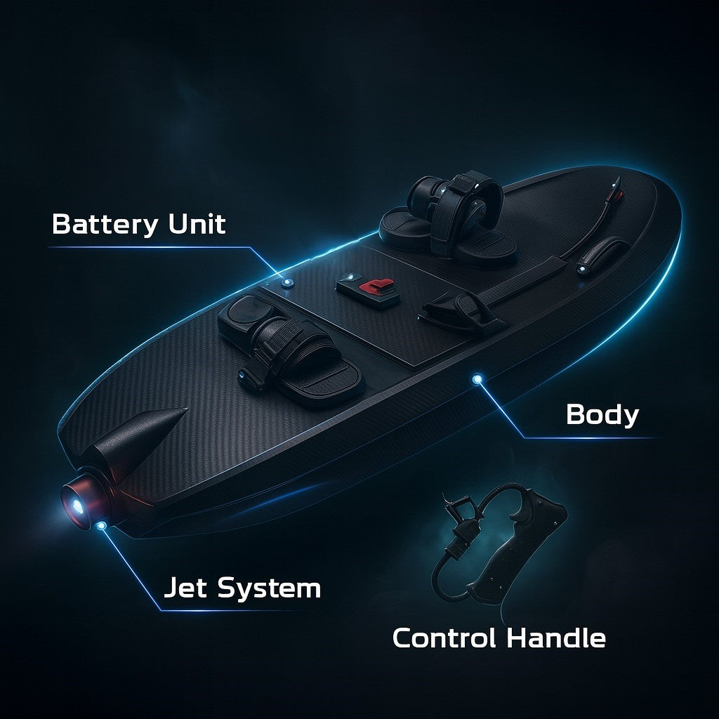 Next-Gen Carbon Fiber Remote Control Jet Surfboard