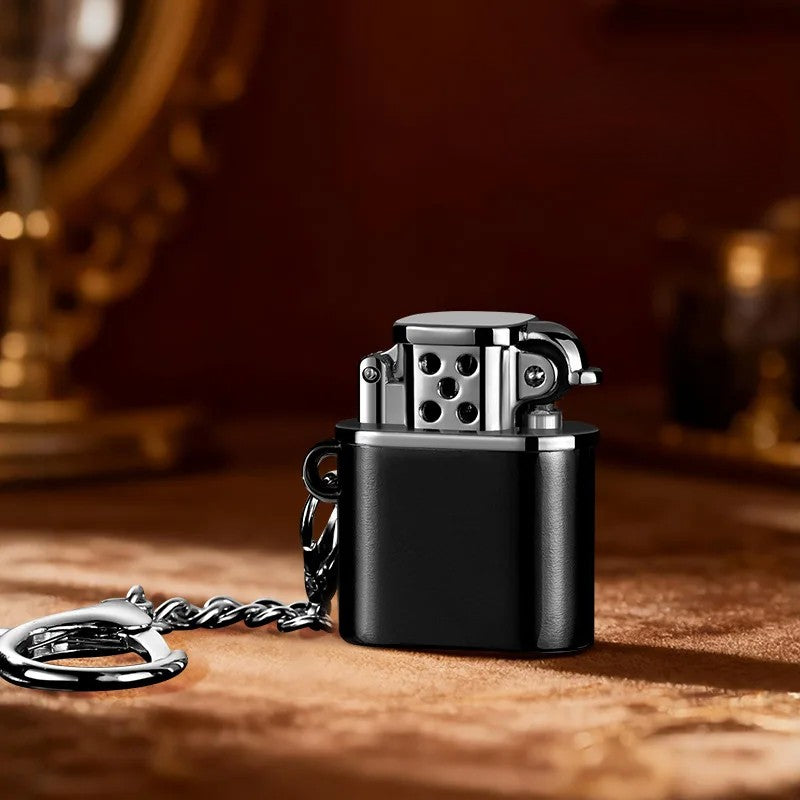 Spark Tag Metal Windproof Kerosene Keychain Lighter