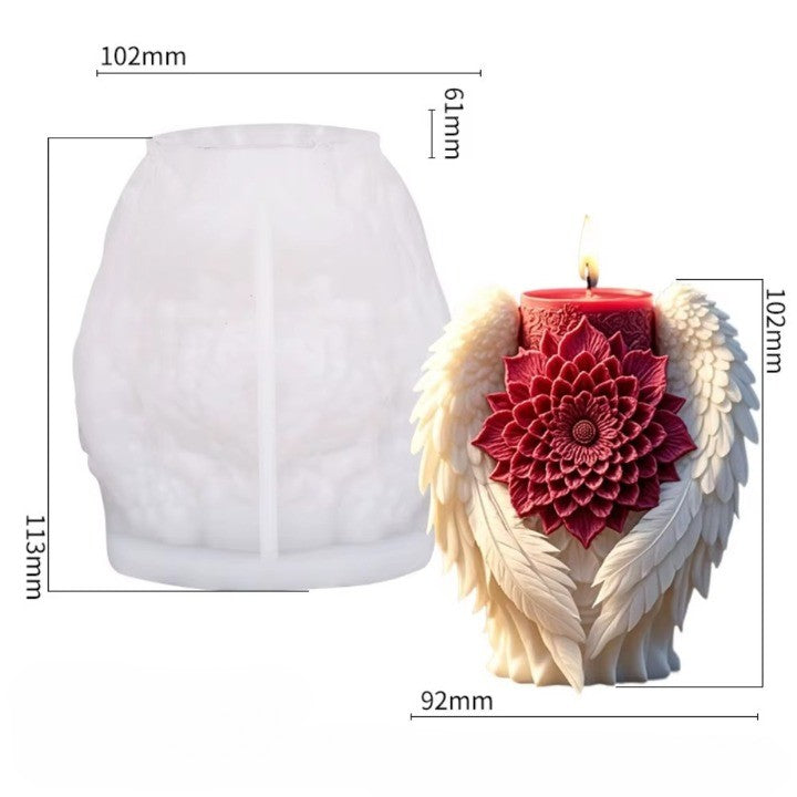 Angel Wing Flower Candle Holder