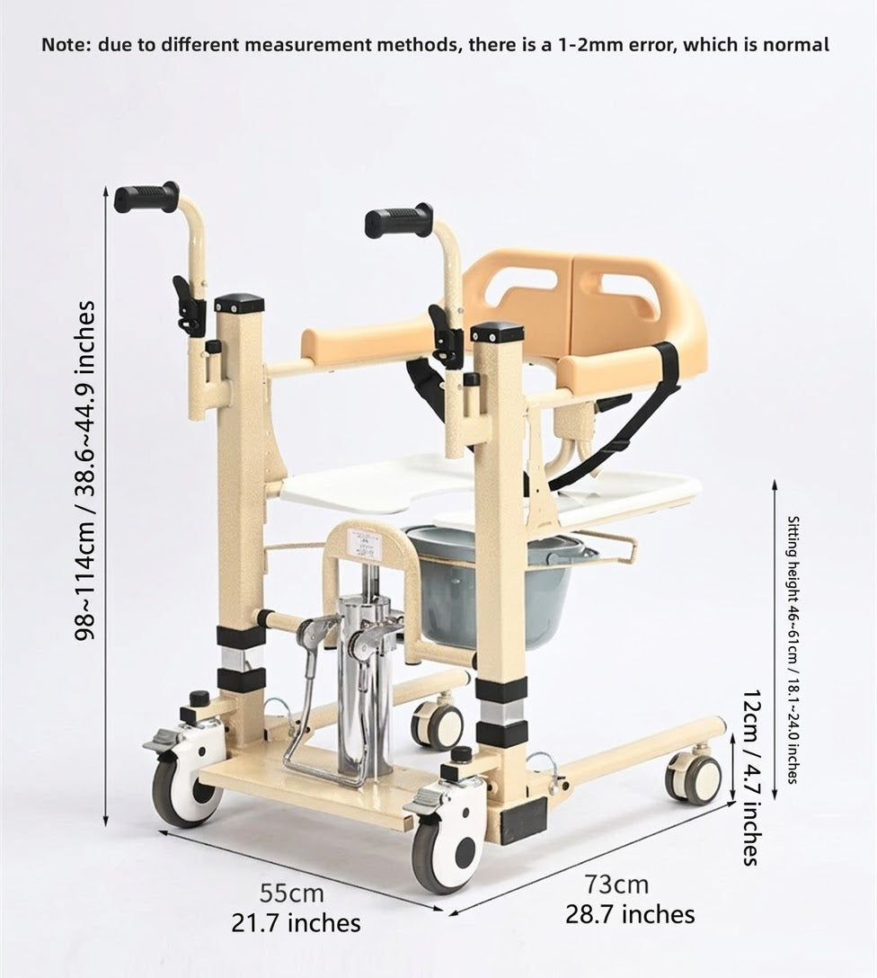 Senior Care Easy Patient Lift Transfer Wheelchair
