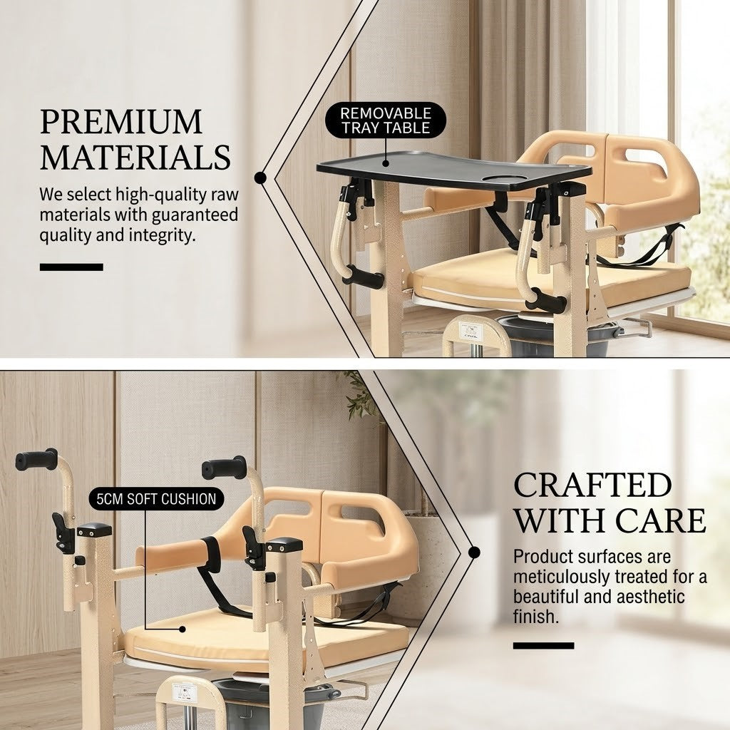 Senior Care Easy Patient Lift Transfer Wheelchair